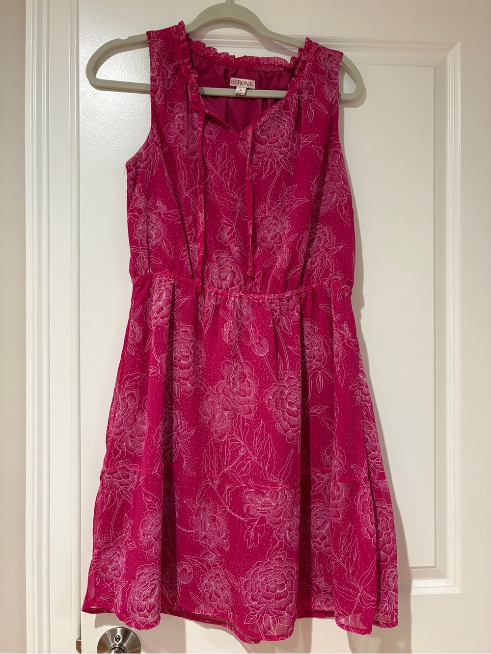 Merona Fuchsia Floral Midi Dress
